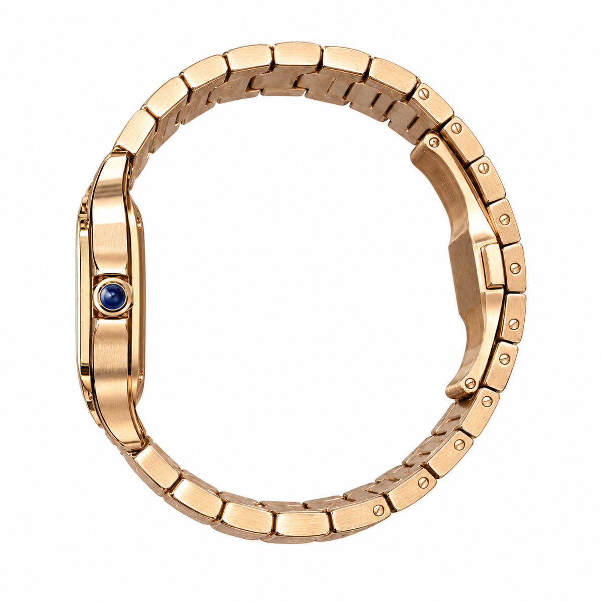 Cartier Santos Rose Gold White Dial Automatic Bracelet Watch – KDY