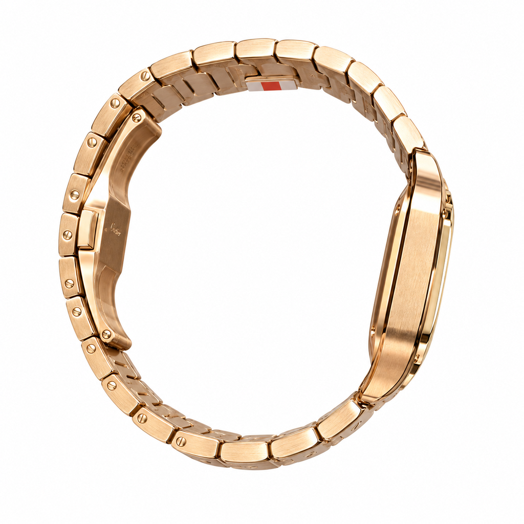 Cartier Santos Rose Gold White Dial Automatic Bracelet Watch – KDY