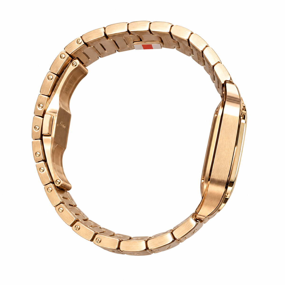 Cartier Santos Rose Gold White Dial Automatic Bracelet Watch – KDY